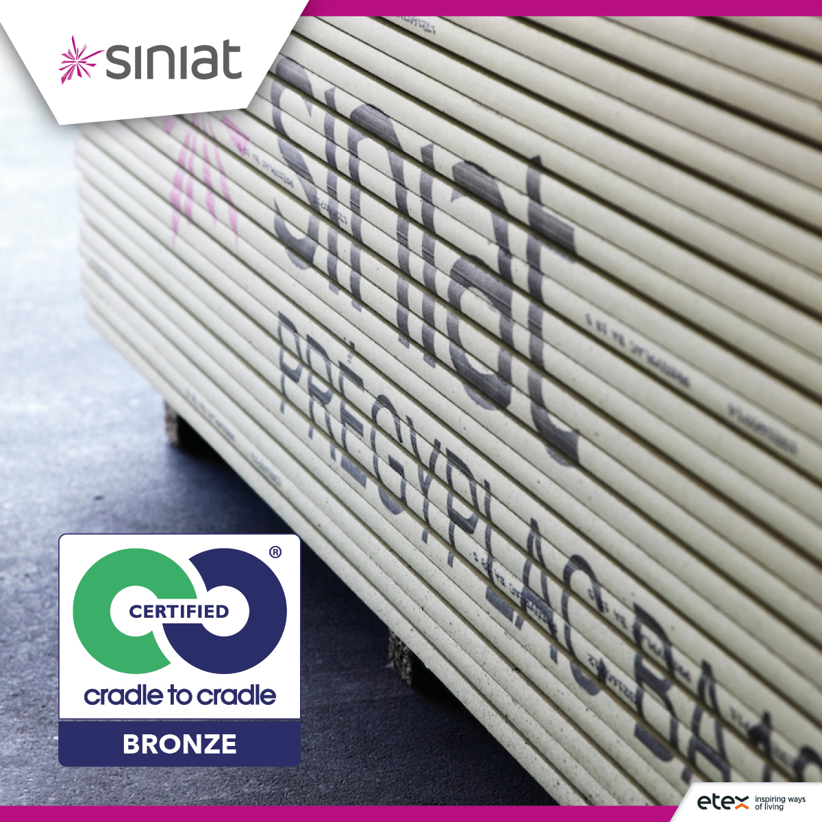 Siniat & Promat behalen Cradle to Cradle Certified® Bronze