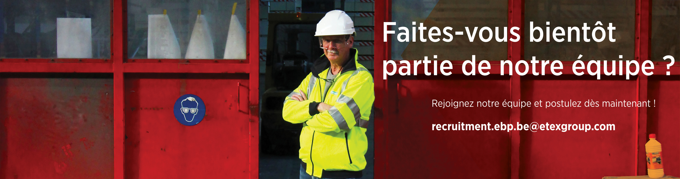 Werken bij Etex banner