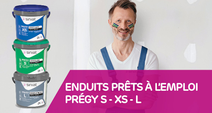 PRÉGY S-XS-L, la nouvelle gamme d'enduits en seau prêts à l'emploi, durables, faciles & efficaces