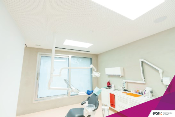 CREATEX plafond in tandartspraktijk